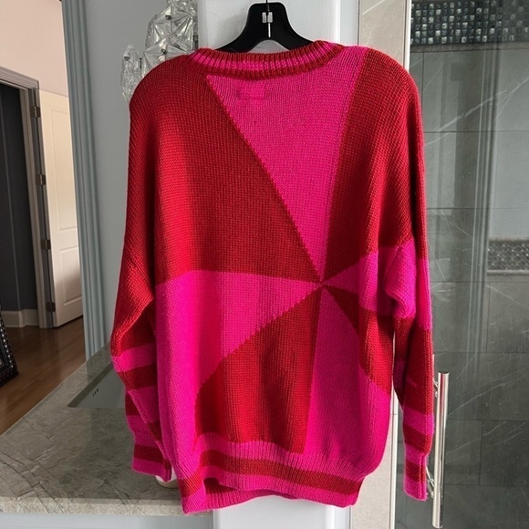 Mother Denim The Easy Drop Jumper Colorblock Sweater - Picture 13 of 15